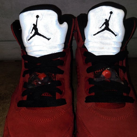 Authentic Air Jordan 5 retro red suede size 11.5 J - Picture 3 of 5